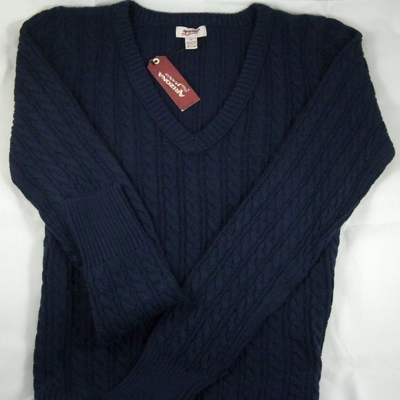 Arizona Jean Co. Navy Blue V-Neck Sweater - Picture 1 of 5